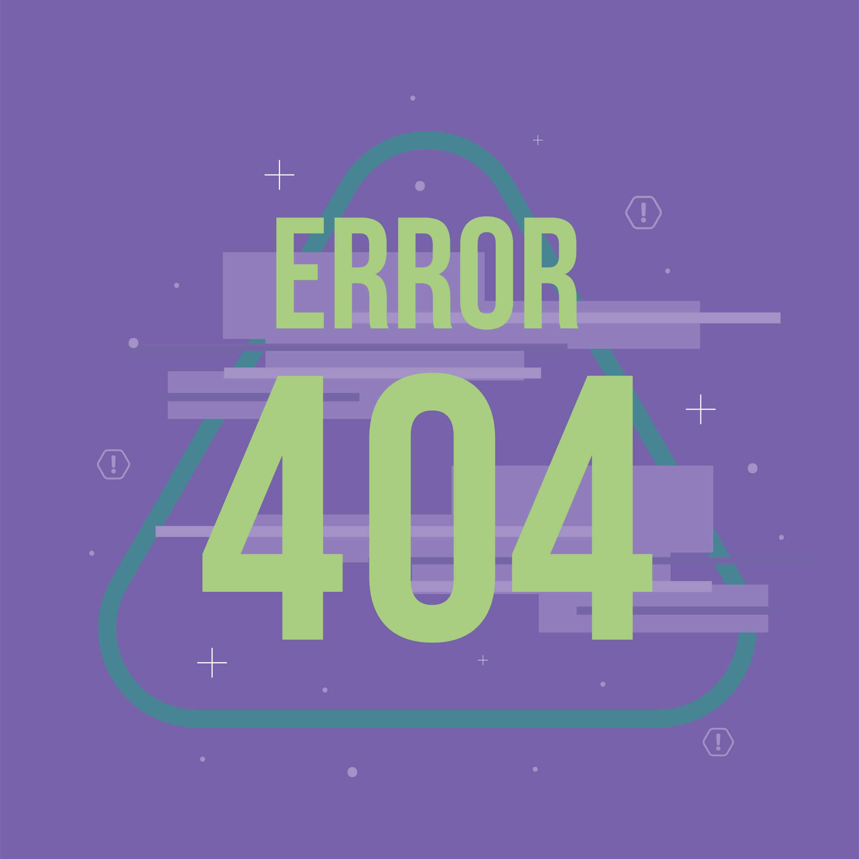404 error in purple background